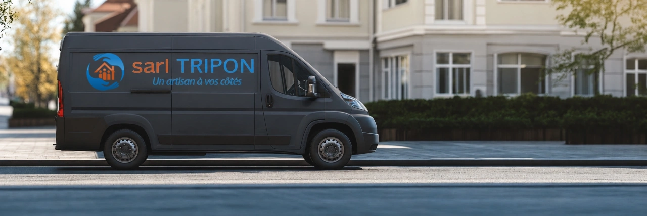 Un camion de la SARL Tripon prêt à partir pour un dépannage.