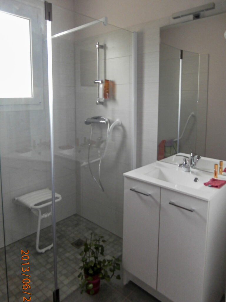 Une douche adaptée