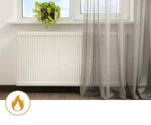Un radiateur sous une fenêtre